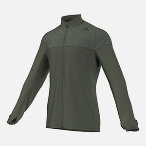 Adidas Supernova Storm Running Jacket Base Green Mens Medium Thin Lightweight